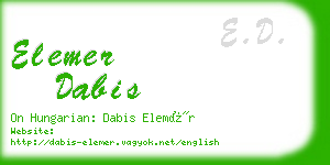 elemer dabis business card